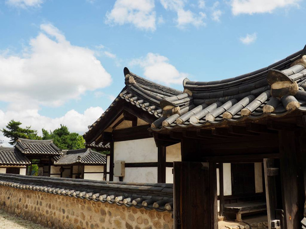 清州、韓国、韓国の伝統家屋の韓屋 - 写真・画像