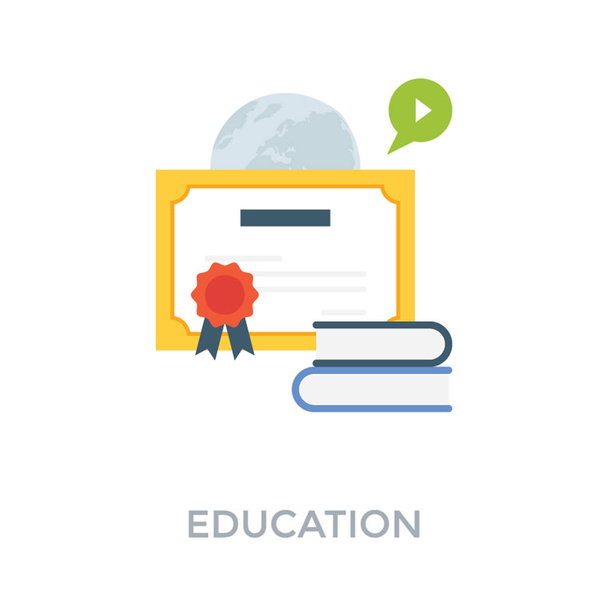Virtual education illustration icon - Vektor, obrázek