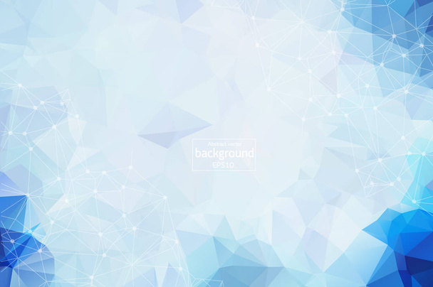 Abstract Polygonal Space Background with Connecting Dots and Lines. Low Poly Vector Illustration - Vector, Image