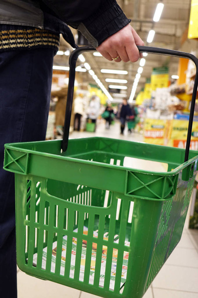 The shopping cart in the store. Service sector. - Photo, Image