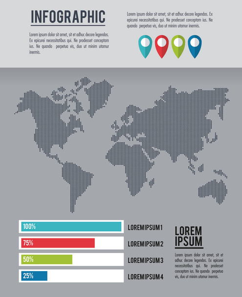 infographic whole world - Вектор,изображение