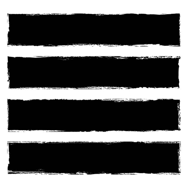 fehér alapon fekete grunge bannerek vektoros gyűjtemény - Vektor, kép