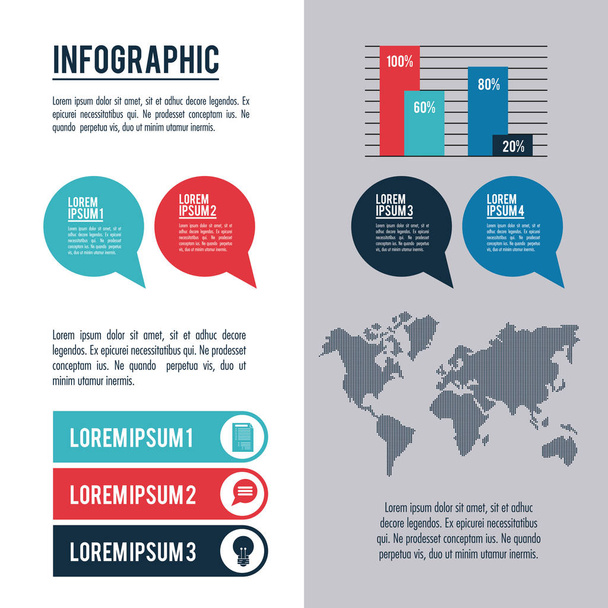 infographic stílusok és szervezet - Vektor, kép