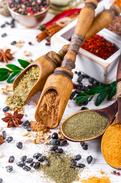 Spices and condiments for food - Foto, Imagem