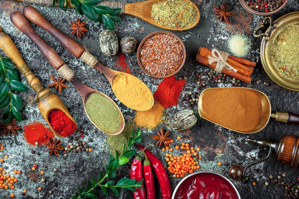 Spices and condiments for food - Photo, Image
