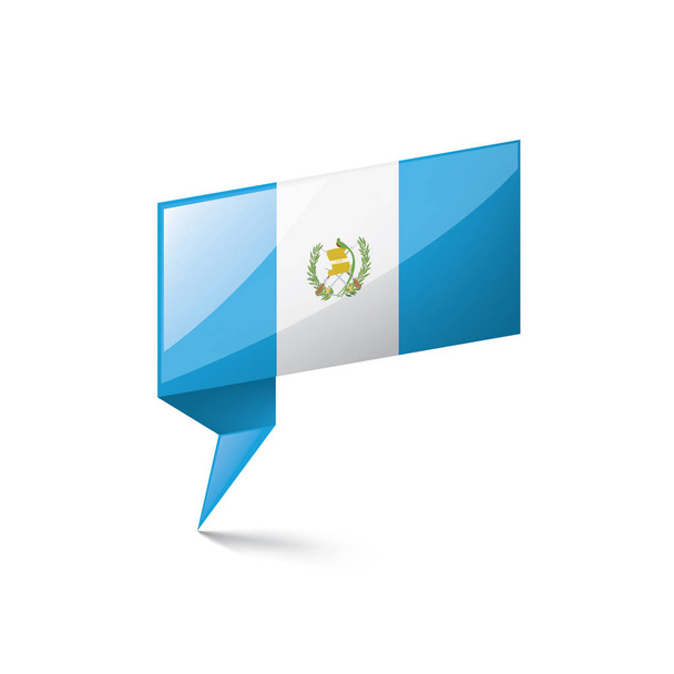 Bandera de Guatemala, ilustración vectorial sobre fondo blanco
 - Vector, Imagen