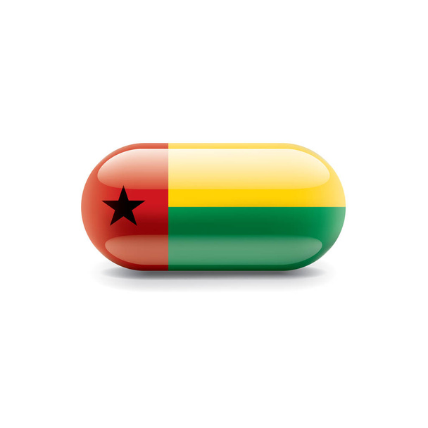 Σημαία Γουινέας Μπισάου, διανυσματική απεικόνιση σε λευκό φόντο - Διάνυσμα, εικόνα