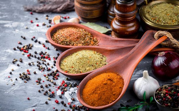 Spices and condiments for food - Foto, Imagen