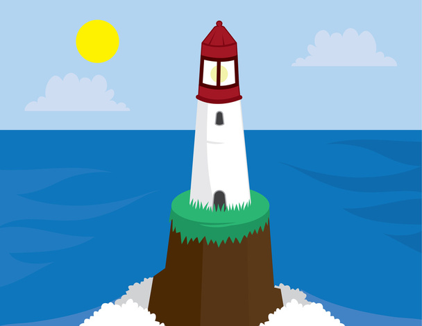 Lighthouse Ocean - Vector, Image