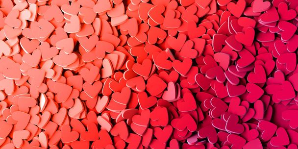 красный фон сердец, оригинальная 3D рендеринг, тема любви
 - Фото, изображение