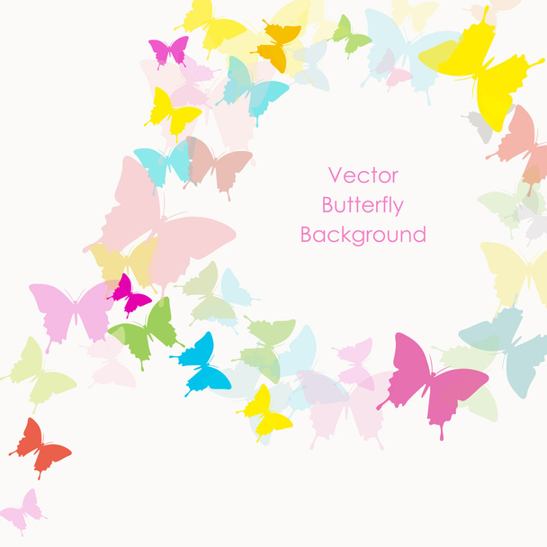vector background with butterfly - Vektör, Görsel