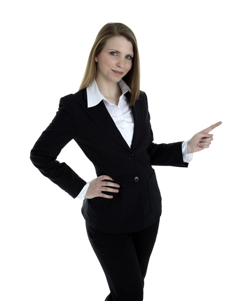 Business woman points at something - Foto, imagen