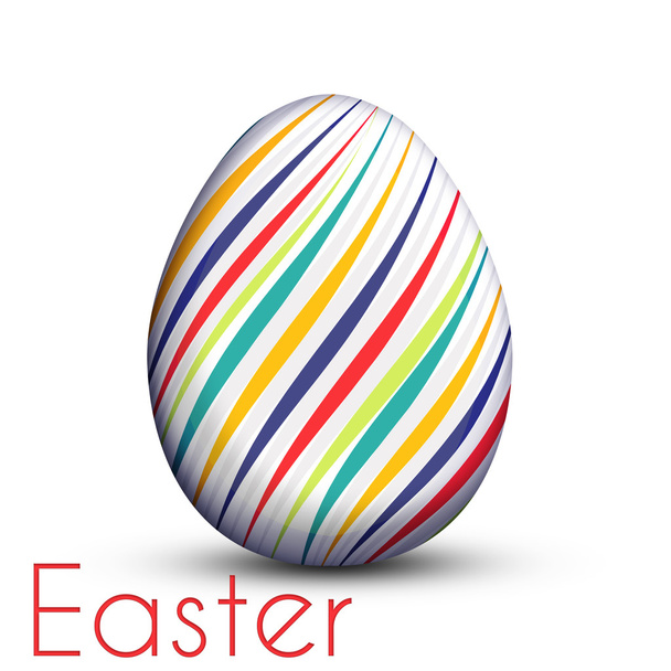 Πασχαλινό αυγό βαμμένο με χρώμα γραμμές - Διάνυσμα, εικόνα