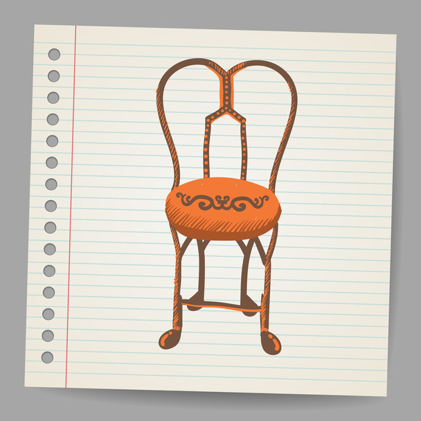 椅子。落書きスタイル - ベクター画像