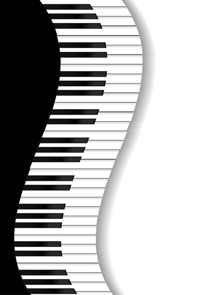 Vektor: Piano keyboard ekvalizér koncept na bílém pozadí - Vektor, obrázek
