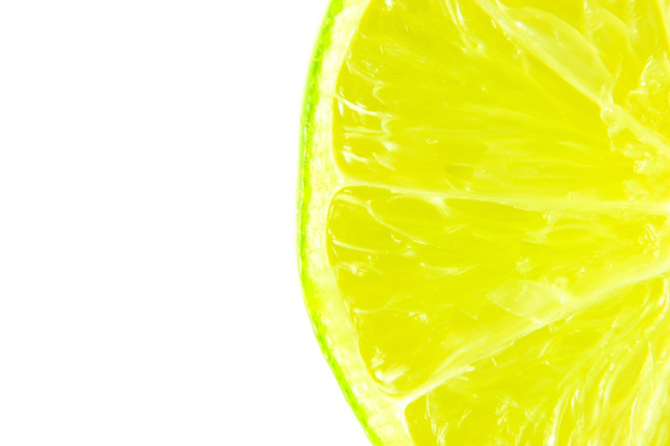 juicy lime slice. fresh fruits on white background - Foto, immagini