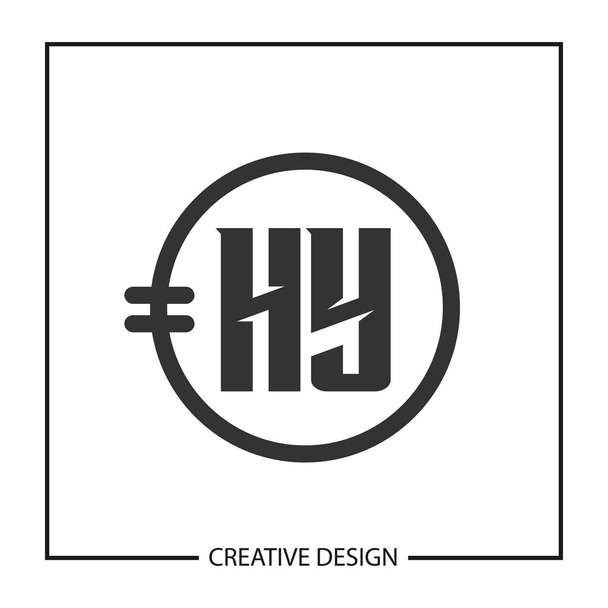 Hy の頭文字のロゴのテンプレートのデザイン - ベクター画像