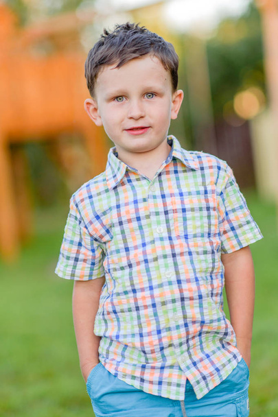 Portrait of a boy in the summer outdoors - Foto, immagini