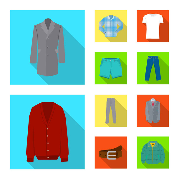 Isolated object of man and clothing icon. Collection of man and wear vector icon for stock. - Vector, afbeelding