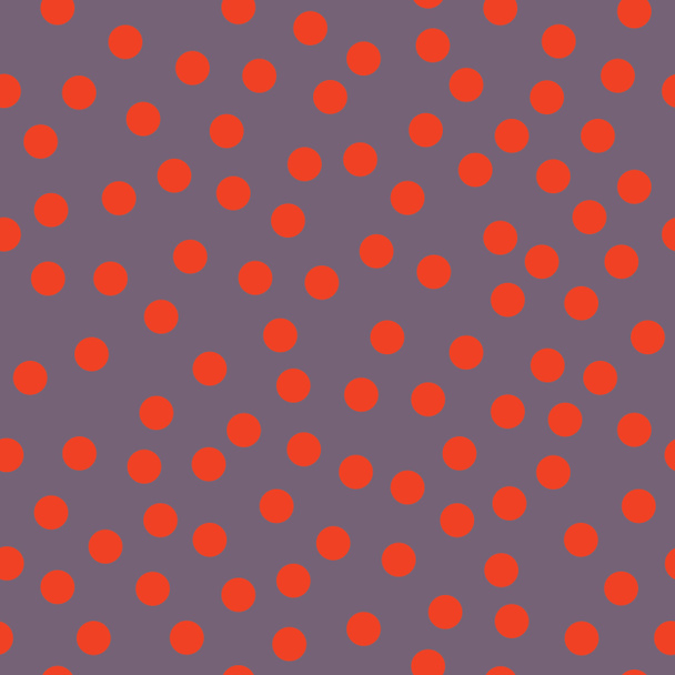 Lila piros pöttyök véletlenszerűen elhelyezett varrat nélküli mintát. A Toucan gyűjteményem koordináta. - Fotó, kép