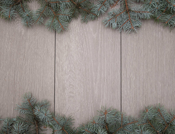 Christmas decorations on wooden background. - Photo, Image
