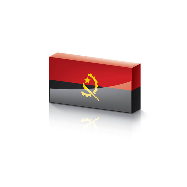 Bandiera Angola, illustrazione vettoriale su sfondo bianco
 - Vettoriali, immagini