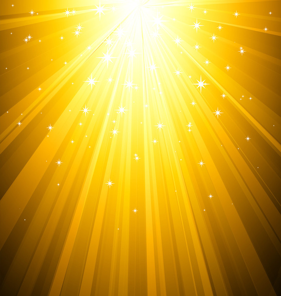 Magic yellow light background - Vector, Imagen