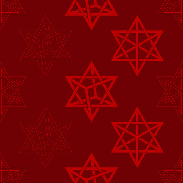 Seamless pattern with Merkaba for your design - Vector, Image