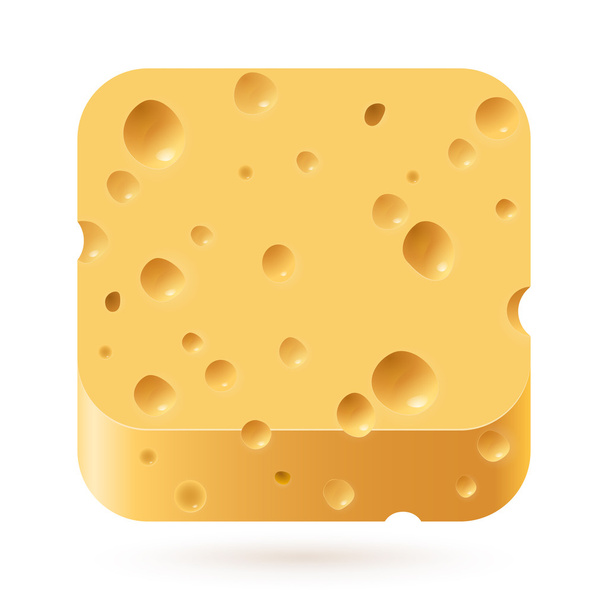 Cheese icon - Διάνυσμα, εικόνα