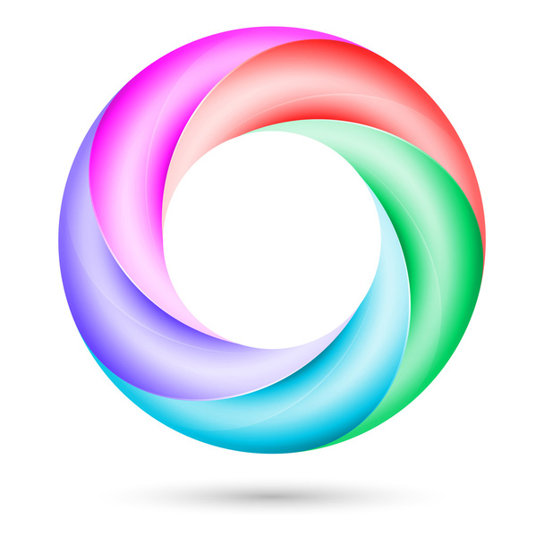 Colorful spiral ring - Vettoriali, immagini