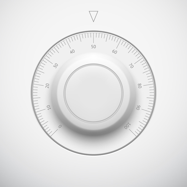 White Technology Volume Button with Scale - Vektor, kép