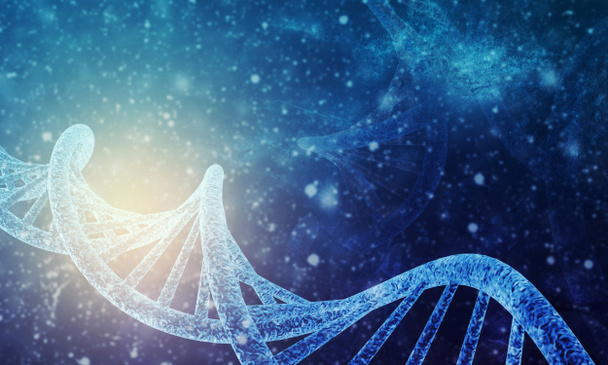 3D renderöinti DNA rakenne väri backgroun
 - Valokuva, kuva