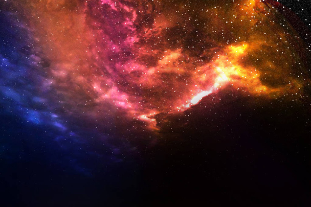 Cielo nocturno con estrellas y nebulosa  - Foto, Imagen