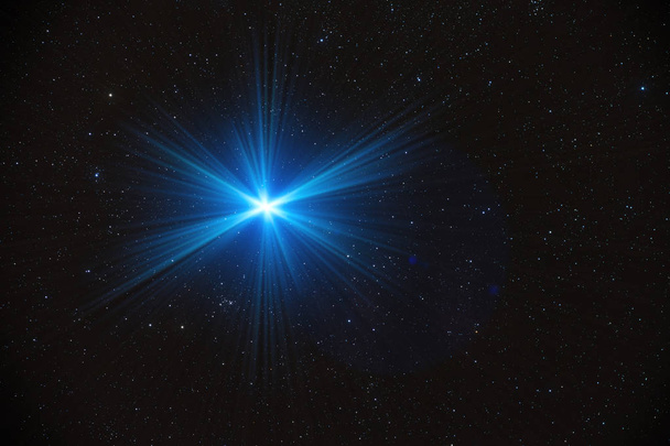 天体望遠鏡で撮影された天の川星。天文学の仕事. - 写真・画像