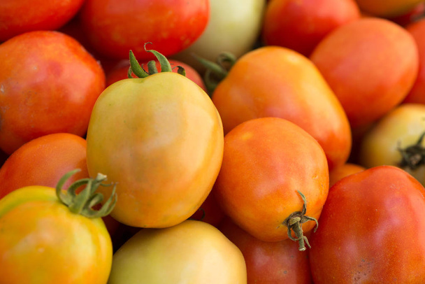 Tomates nativos no mercado africano
 - Foto, Imagem