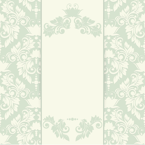 Lace Invitation card with abstract floral background. Greeting c - Vetor, Imagem