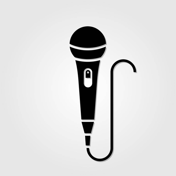 Microphone icon isolated on white background. Vector illustration - Vector, Image