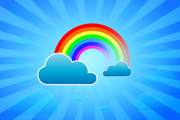 Летняя радуга
 - Вектор,изображение