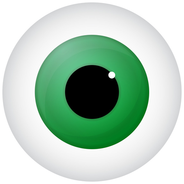 Zielone oko - Wektor, obraz