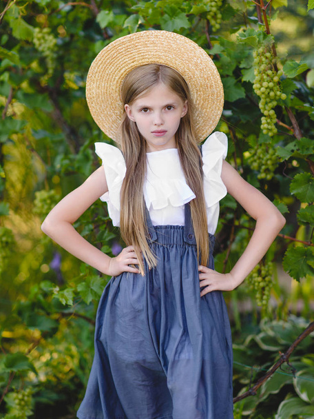 portrait of little girl outdoors in summer - Fotografie, Obrázek