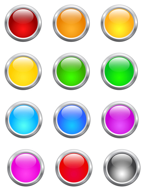 Shiny Buttons - Vektor, Bild