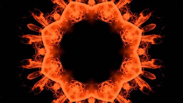 Abstract kaleidoscopic fire background - Photo, Image