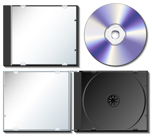 CD case set with CD - Vector, Image