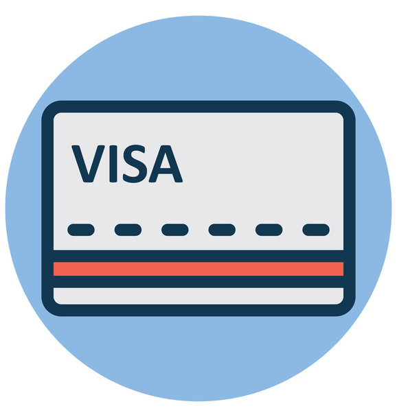 Bank card, credit card Isolated Vector Icon that can easily Modify or edit - Vector, Image