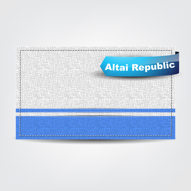 Fabric texture of the flag of Altai Republic - Vector, Image