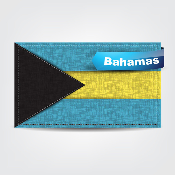 kumaş dokusu Bahamalar bayrağı - Vektör, Görsel