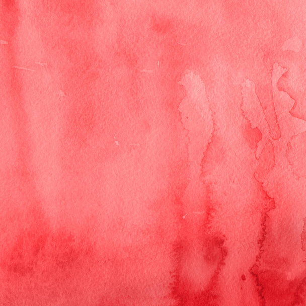 rote Aquarellfarbe Textur, abstrakter Hintergrund - Foto, Bild