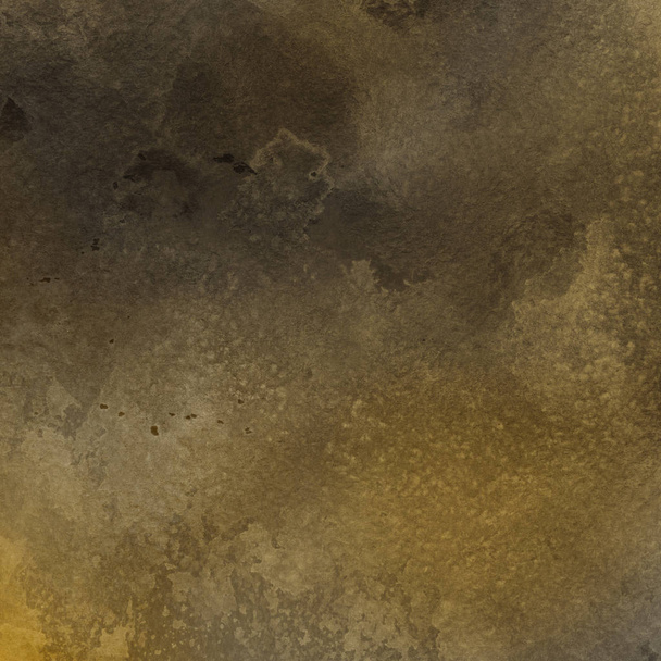 σκούρο κίτρινο αφηρημένα φόντο με υφή νερομπογιάς - Φωτογραφία, εικόνα