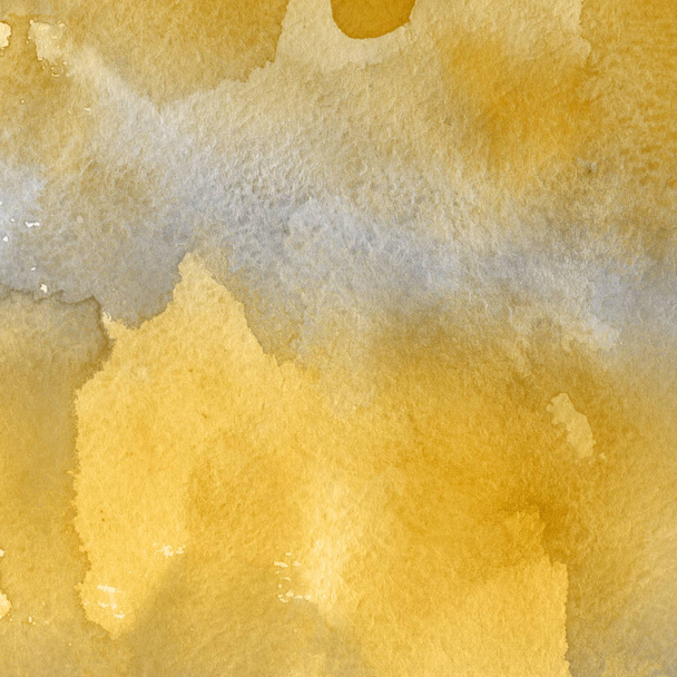 donker gele abstracte achtergrond met aquarel verf textuur - Foto, afbeelding
