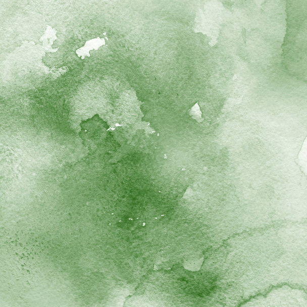 fond abstrait vert avec texture de peinture aquarelle - Photo, image